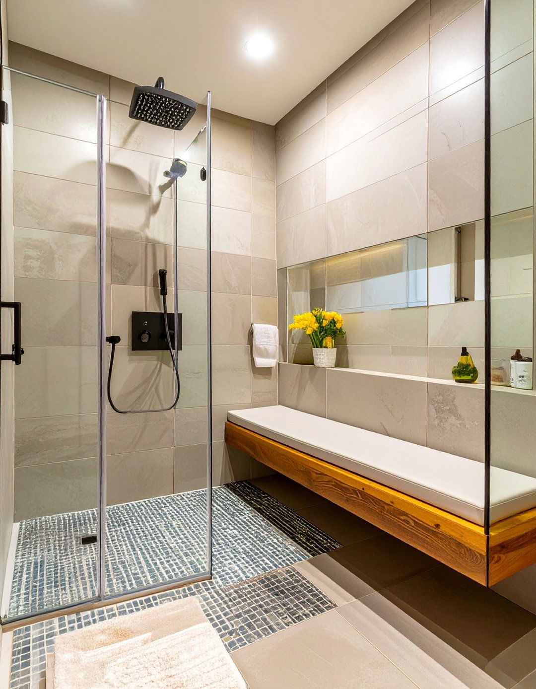 The Bathroom Shower with a Built In Bench - 30 bathroom shower remodel ideas