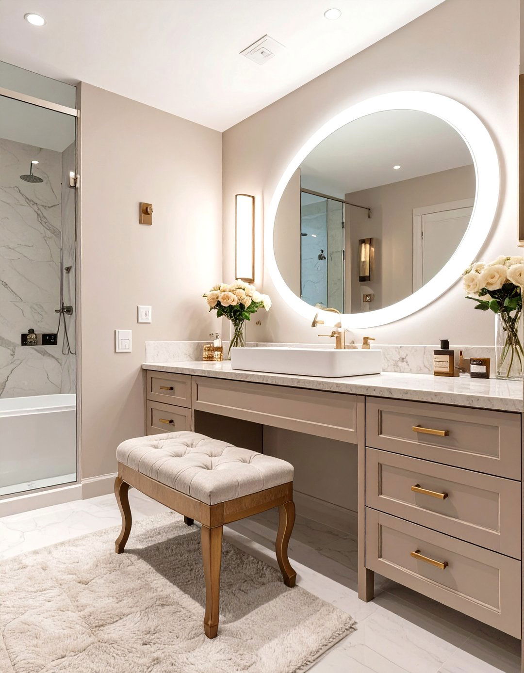 The Bathroom with a Dedicated Makeup Vanity - 30 bathroom layout ideas