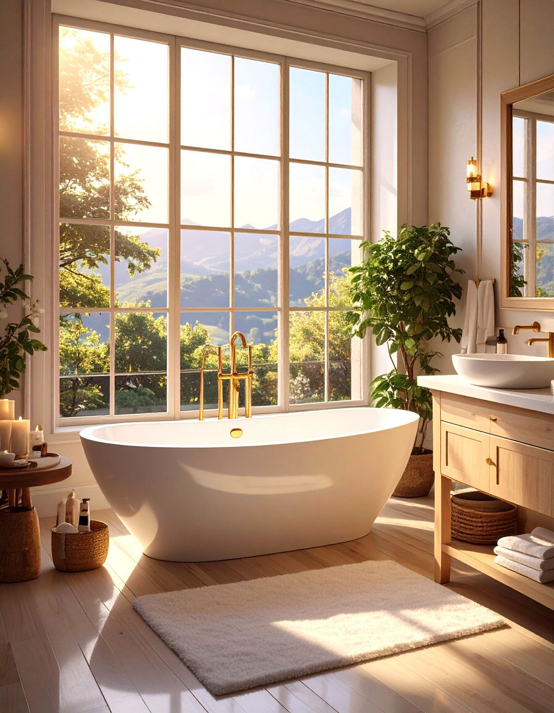 The Bathroom with a Freestanding Tub - 30 modern french interior design ideas