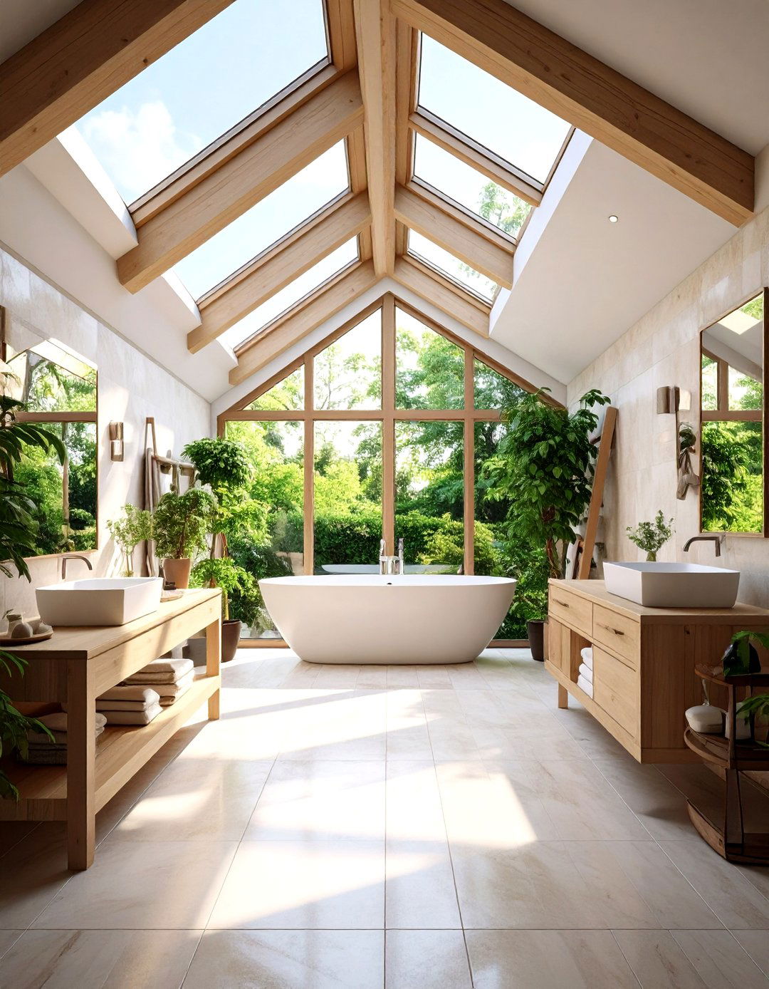 The Bathroom with a Skylight - 30 large bathroom ideas