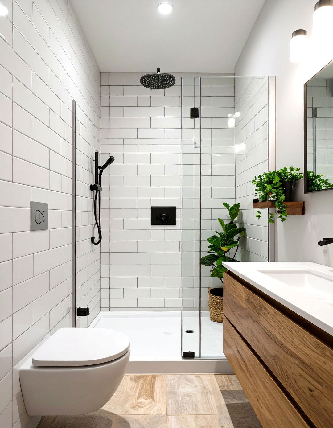 The Bathroom with a Vertical Tile Layout - 30 bathroom tile inspiration