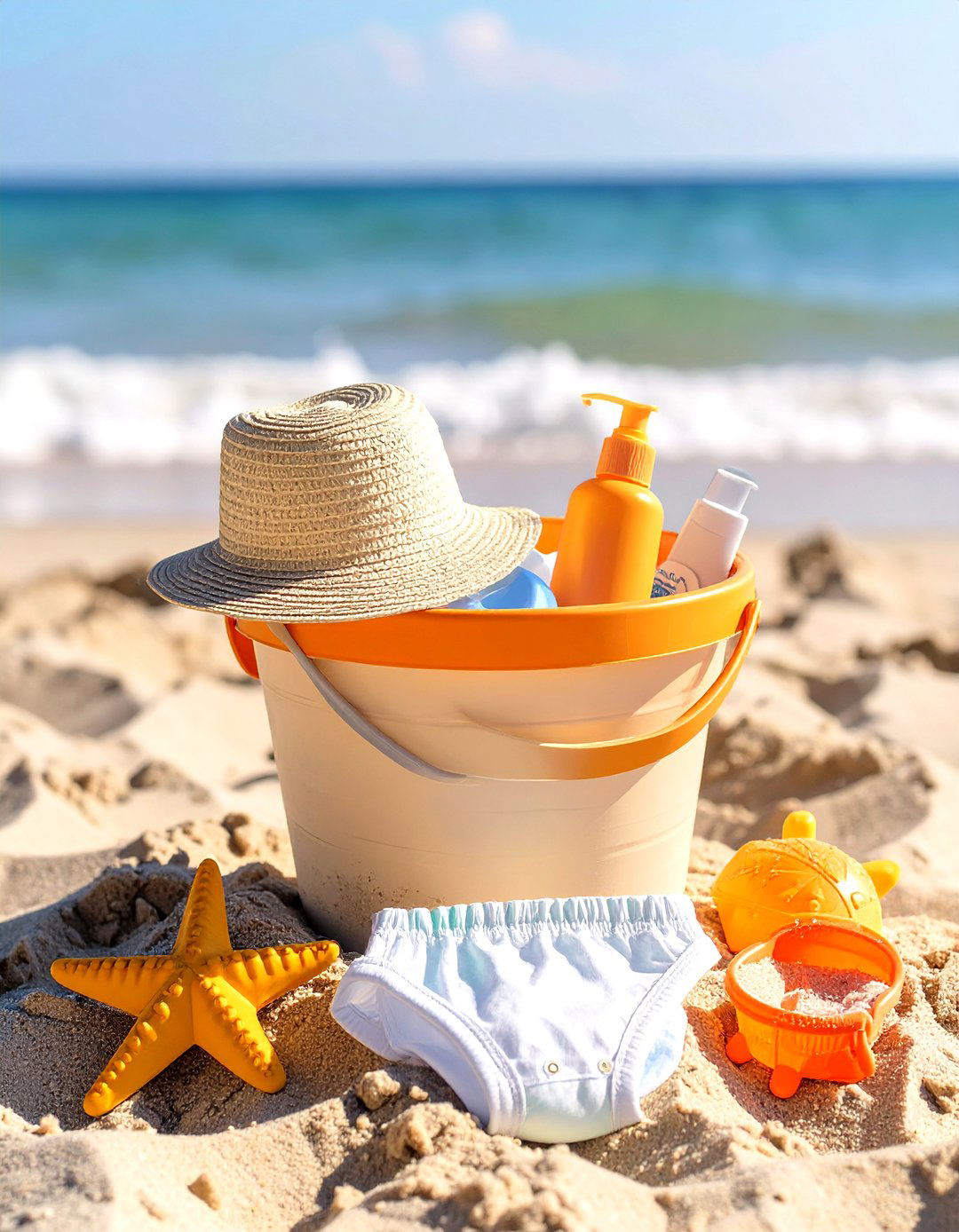 The Beach Baby Fun Kit - 30 homemade diy baby shower gift basket ideas