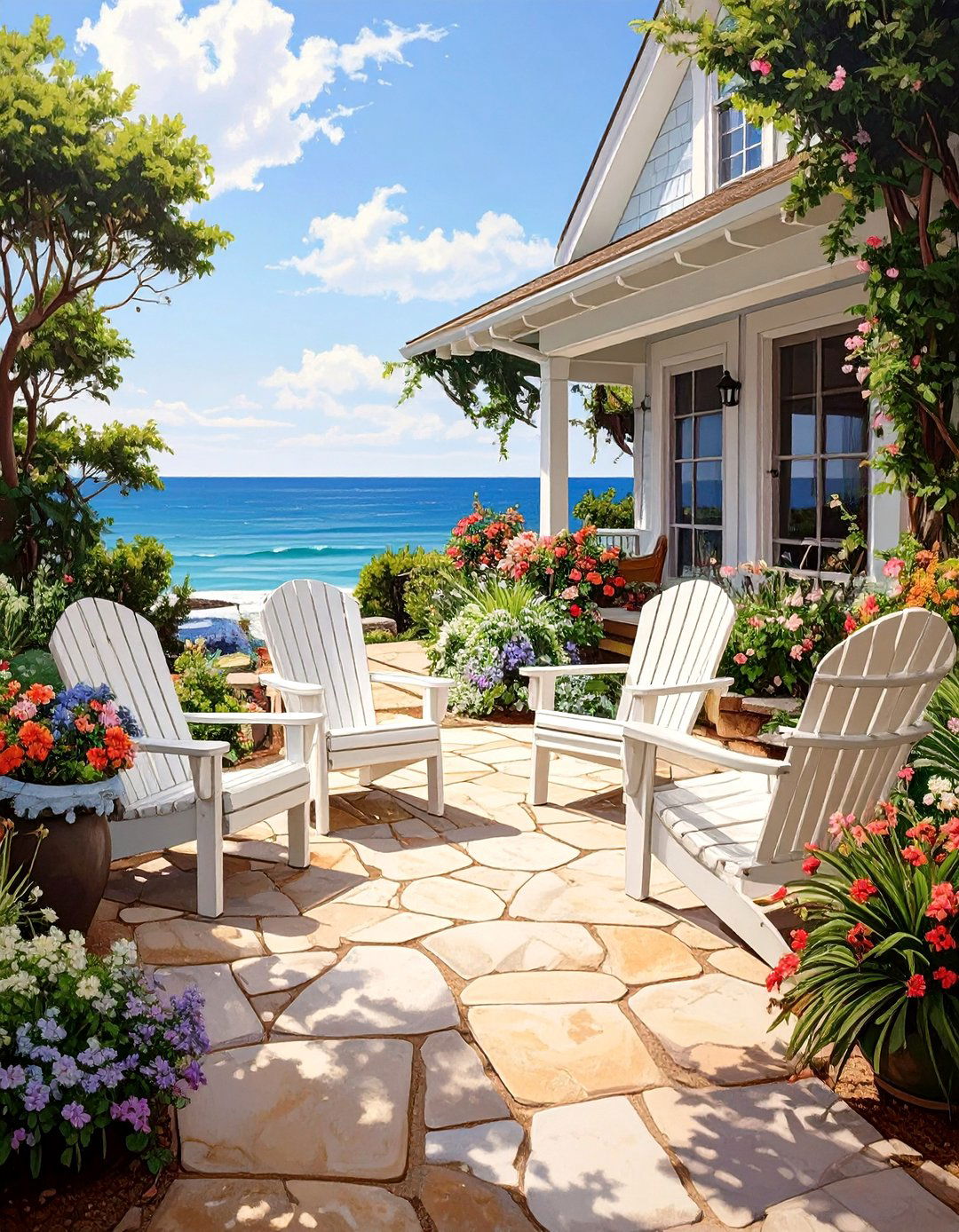 The Beach House Paver Patio with Sand Joints - 30 backyard paver ideas