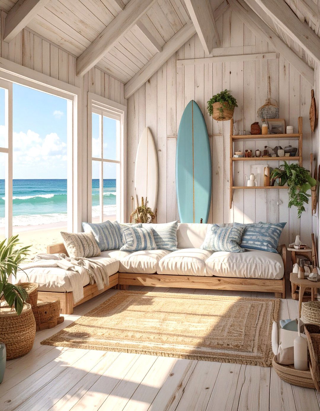 The Beach House Surf Shack Shed - 30 man cave shed ideas