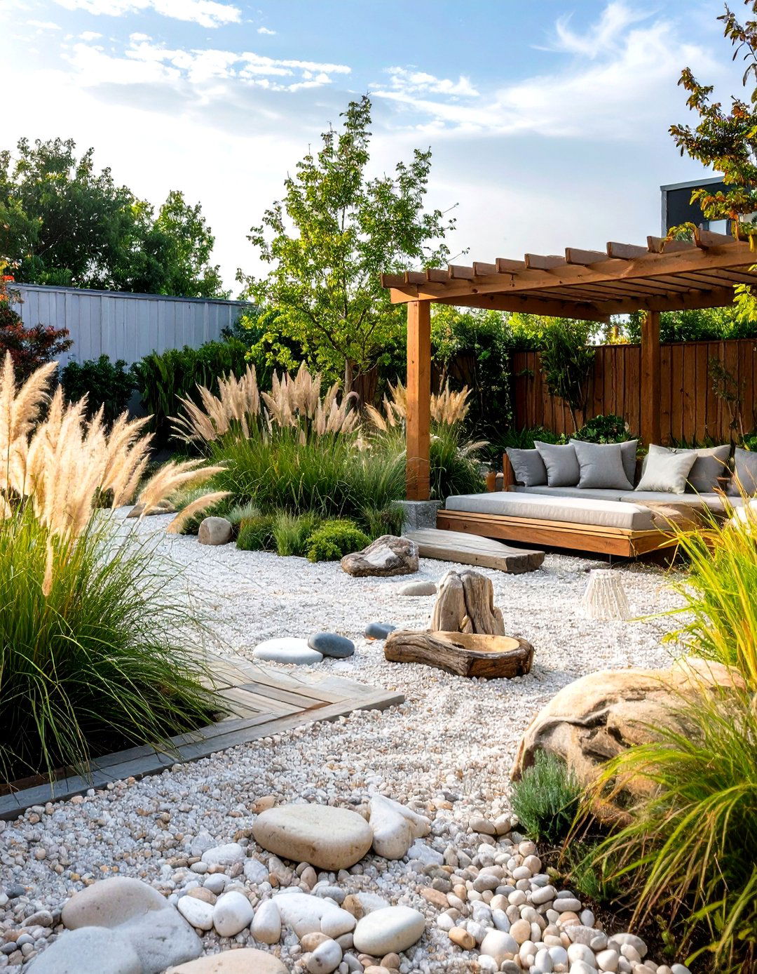 The Beach Inspired Pebble Garden - 30 garden ideas with rocks