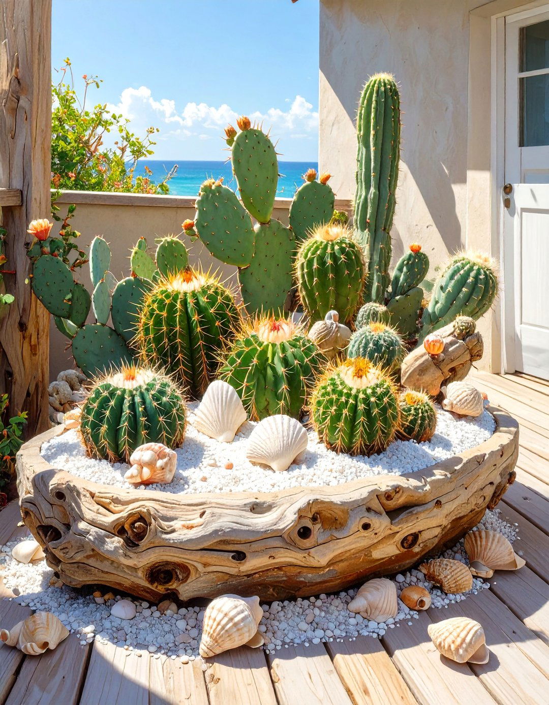 The Beach Themed Cactus Garden - 30 cactus garden ideas