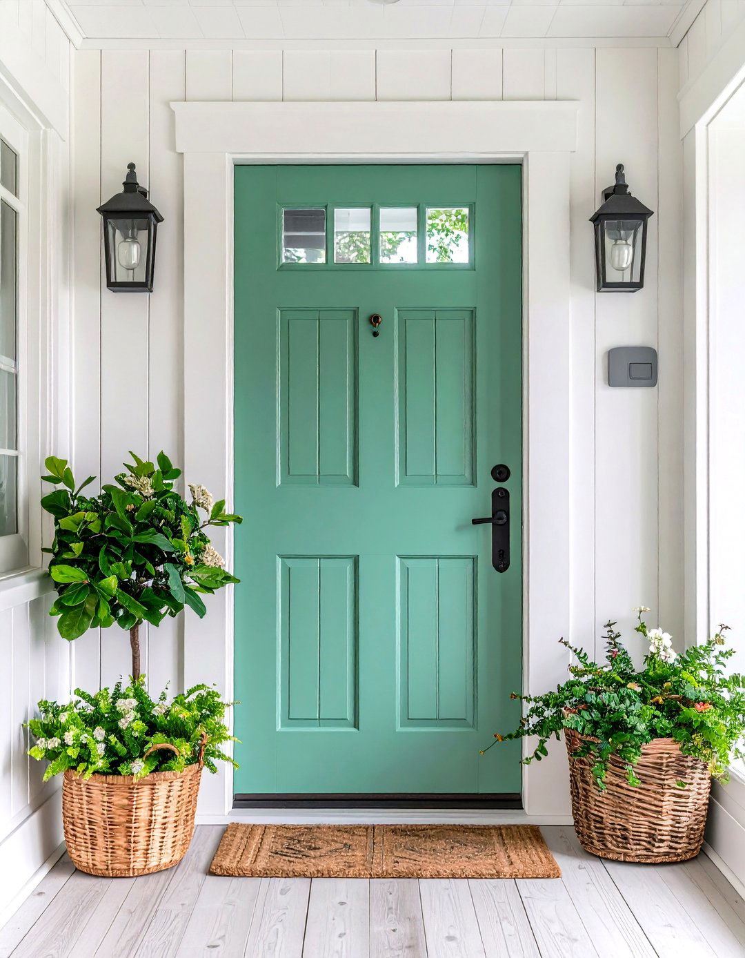 The Beadboard Panel Door - 30 laundry door ideas