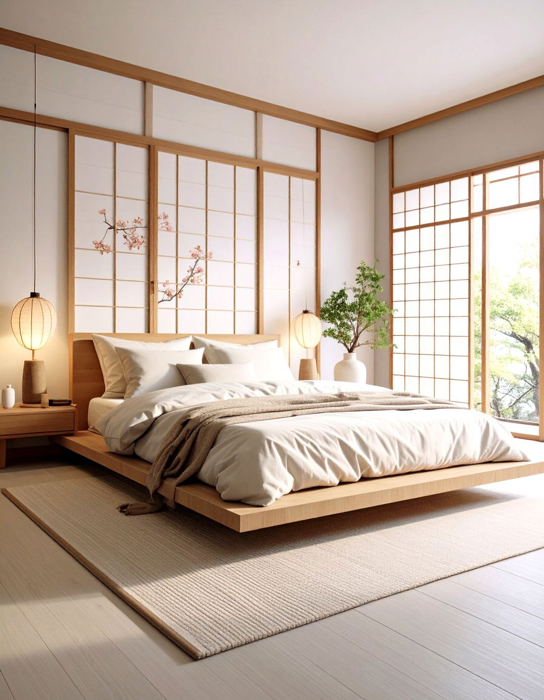 The Bedroom with Byobu Screen - 30 japanese bedroom design ideas