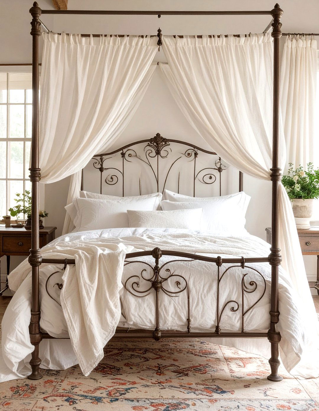 The Bedroom with a Romantic Canopy Bed - 30 french country interior design ideas