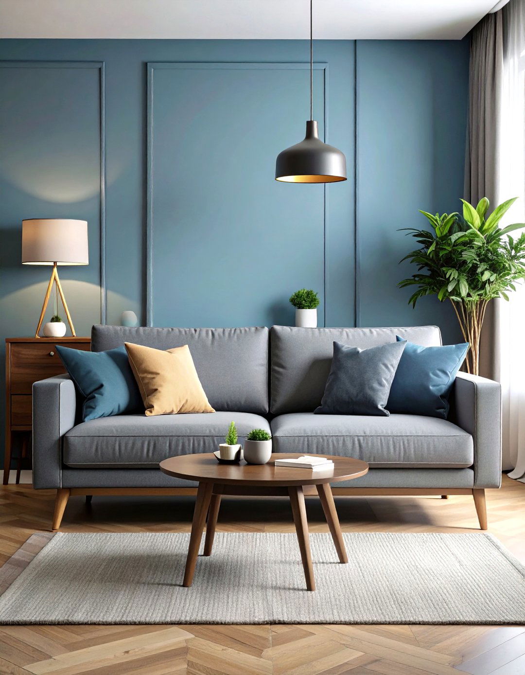The Behind the Sofa Console Living Room Office - 30 living room office ideas