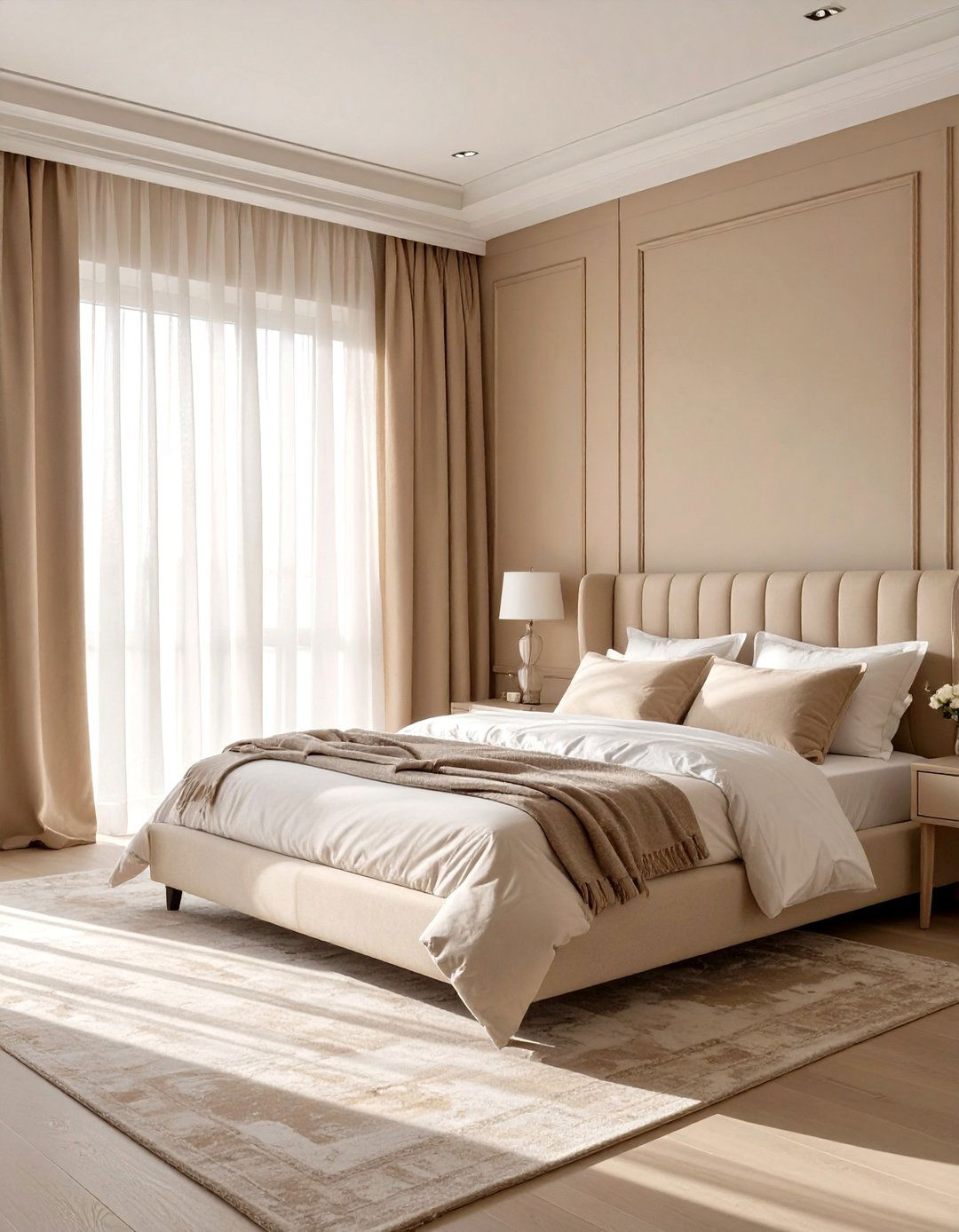 The Beige and White Bedroom - 30 modern beige bedroom ideas