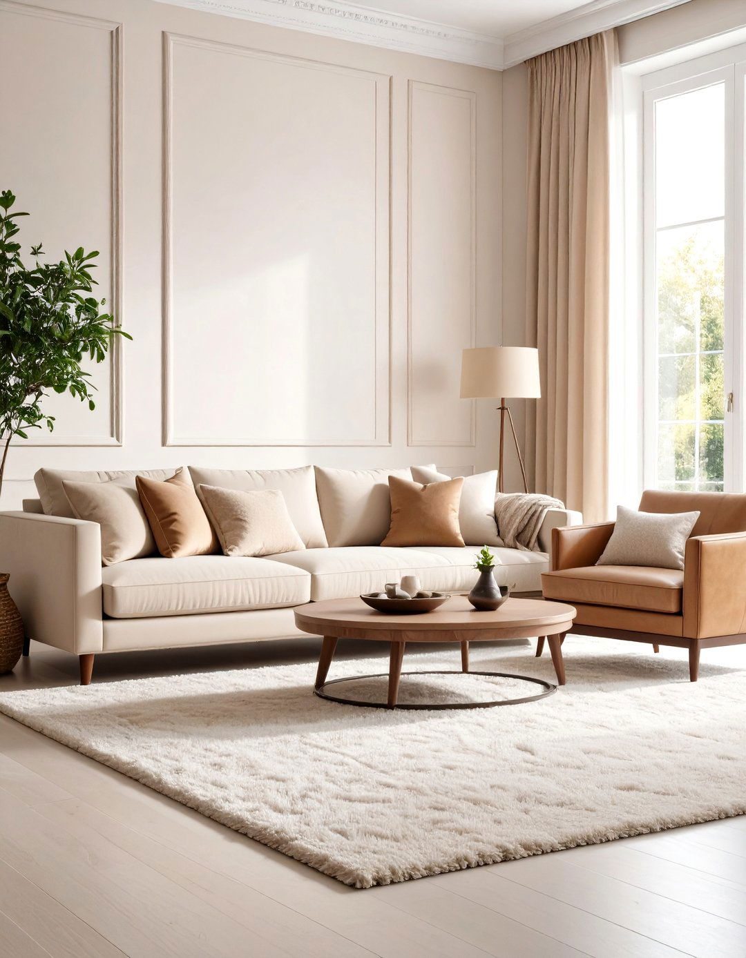 The Beige on Beige Living Space - 30 90s interior design ideas