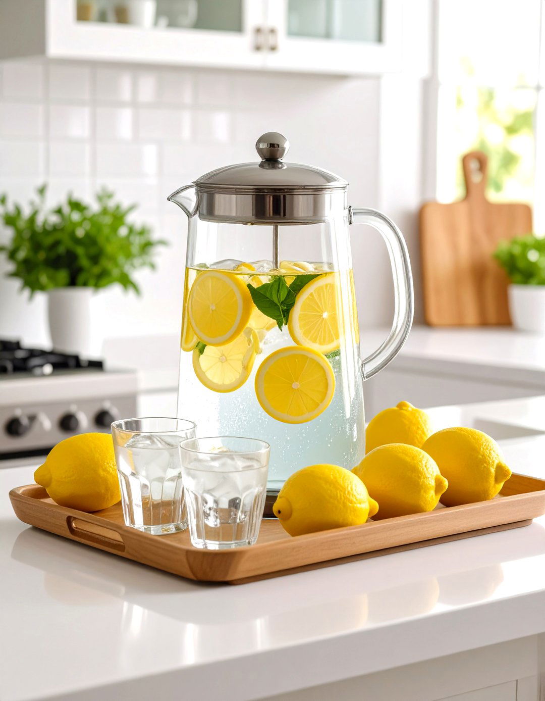 The Beverage Dispenser Station - 30 kitchen island centerpiece ideas