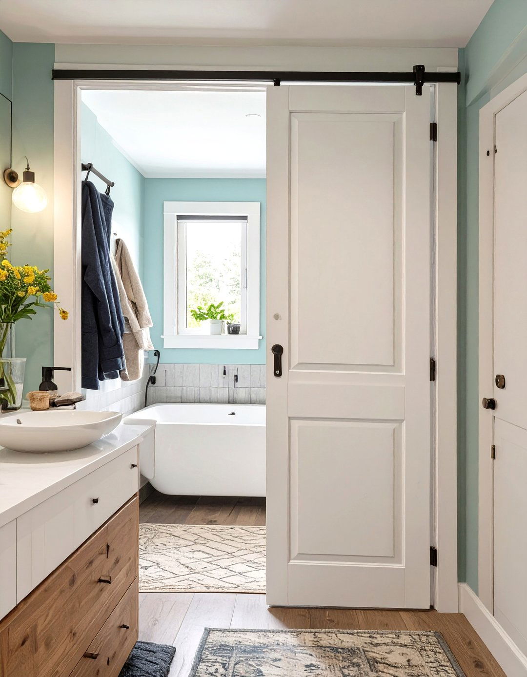 The Bifold Bathroom Door - 30 bathroom door ideas