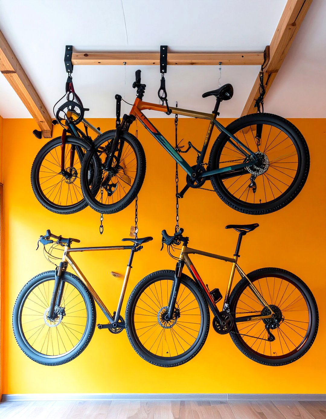 The Bike Pulley and Wall Mount System - 30 garage storage ideas diy