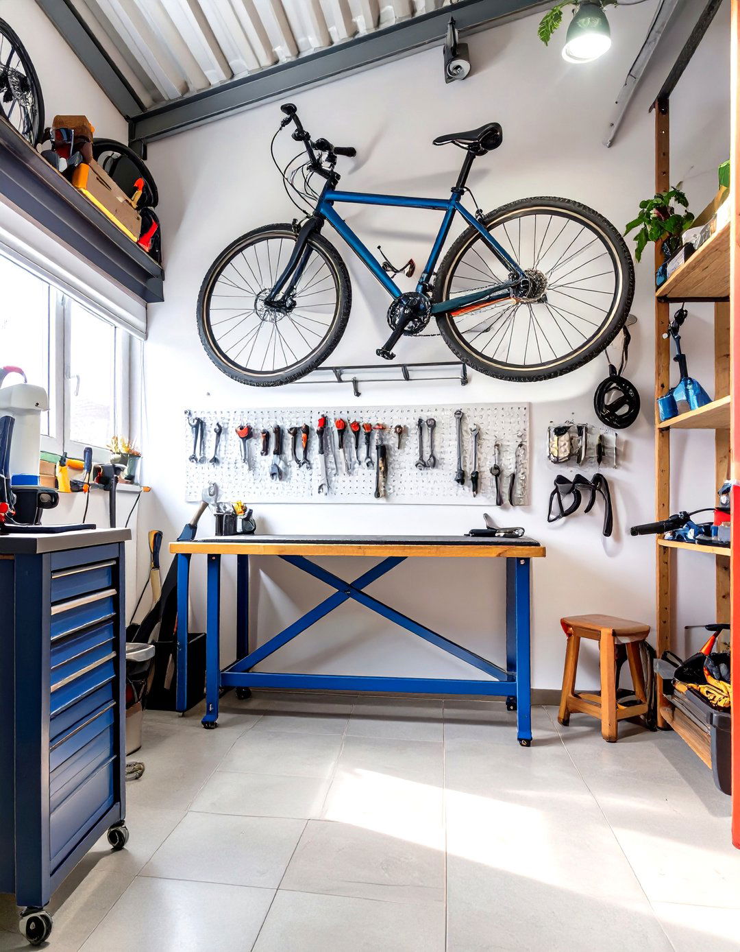 The Bike Storage and Repair Station - 30 ikea garage storage ideas