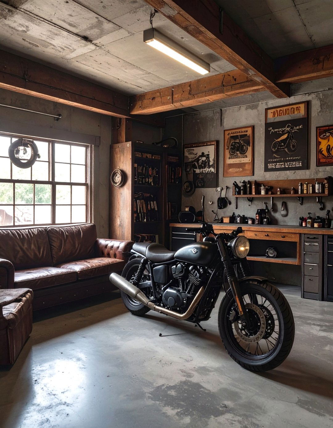 The Bikers Clubhouse Garage - 30 man cave room ideas