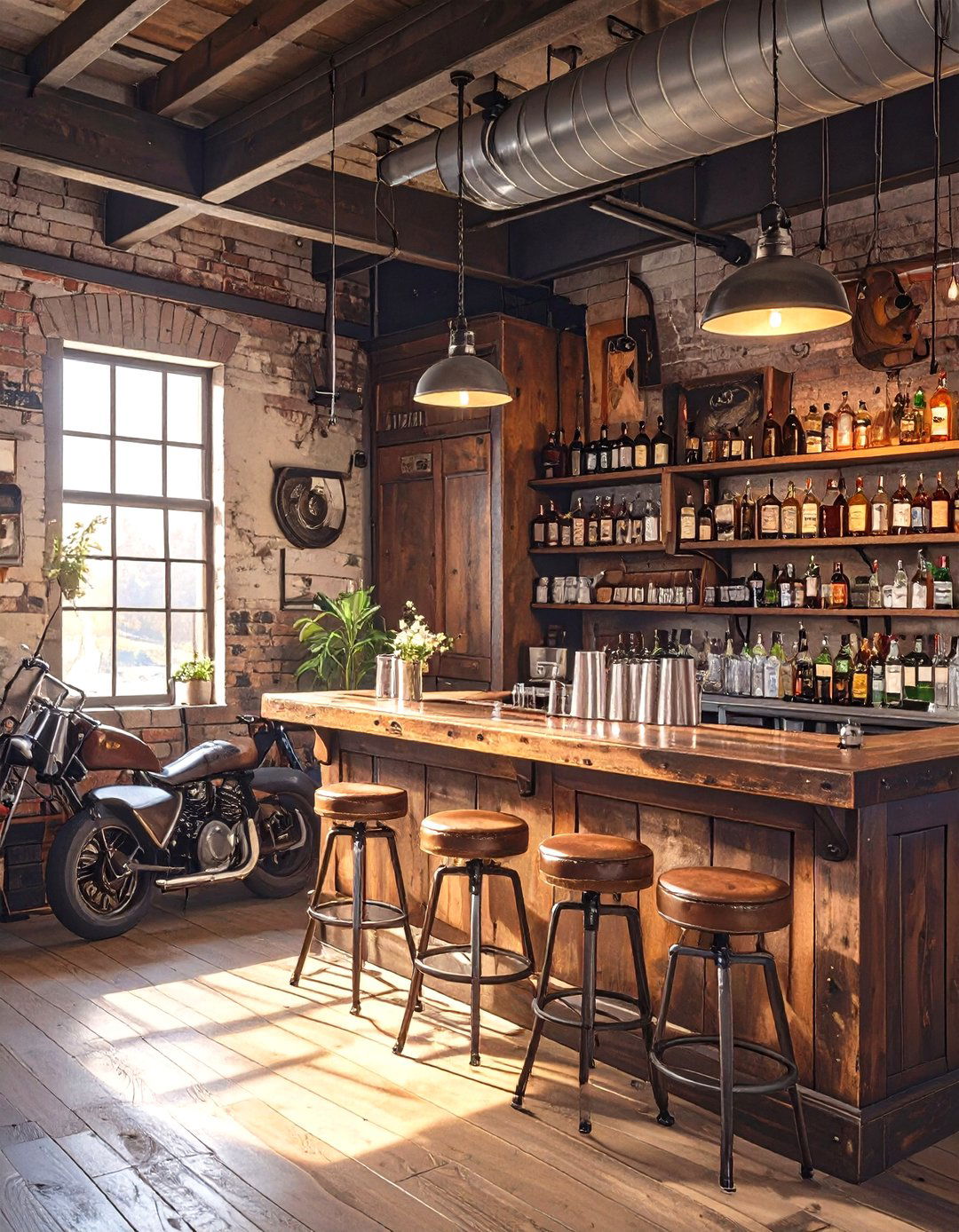 The Bikers Roadhouse Bar - 30 man cave bar ideas
