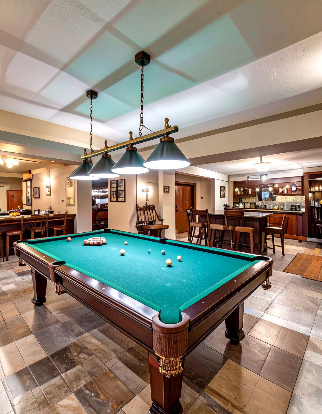 The Billiards Hall Basement - 30 man cave basement ideas