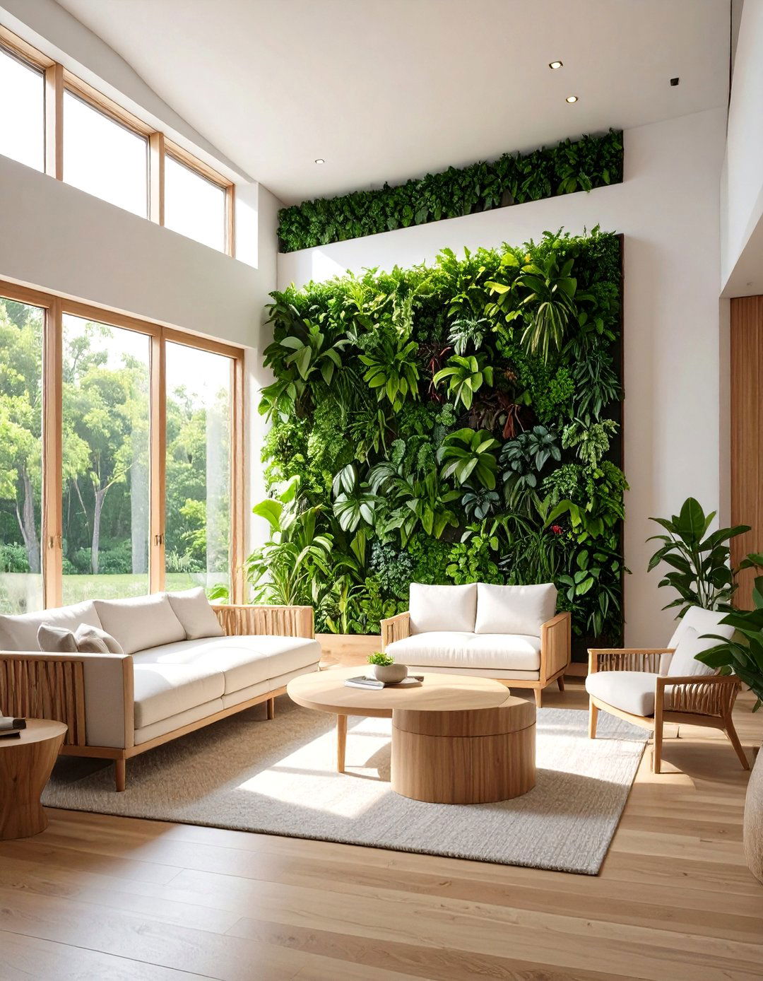 The Biophilic AI Sanctuary - 30 ai open concept living ideas