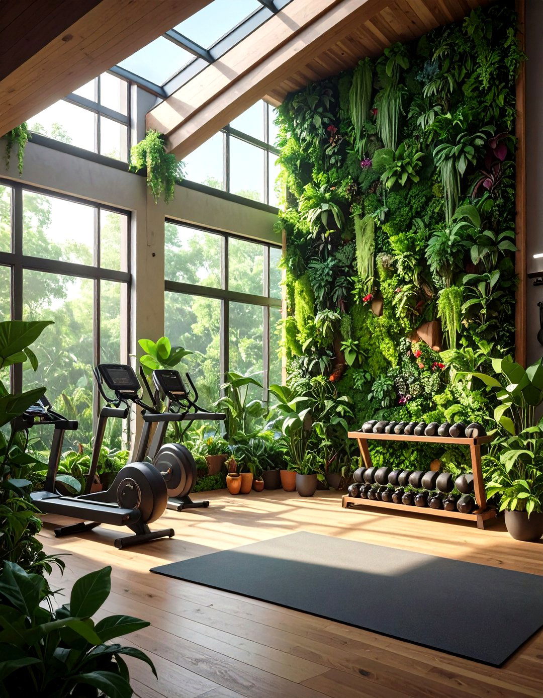 The Biophilic Design Home Gym - 30 home decor ideas thehometrotters