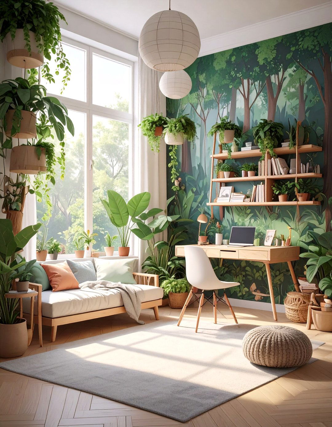 The Biophilic Forest Room - 30 ai teen room design ideas