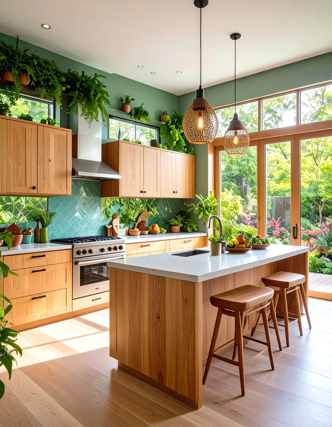 The Biophilic Indoor Outdoor Kitchen - 30 kitchen decor ideas