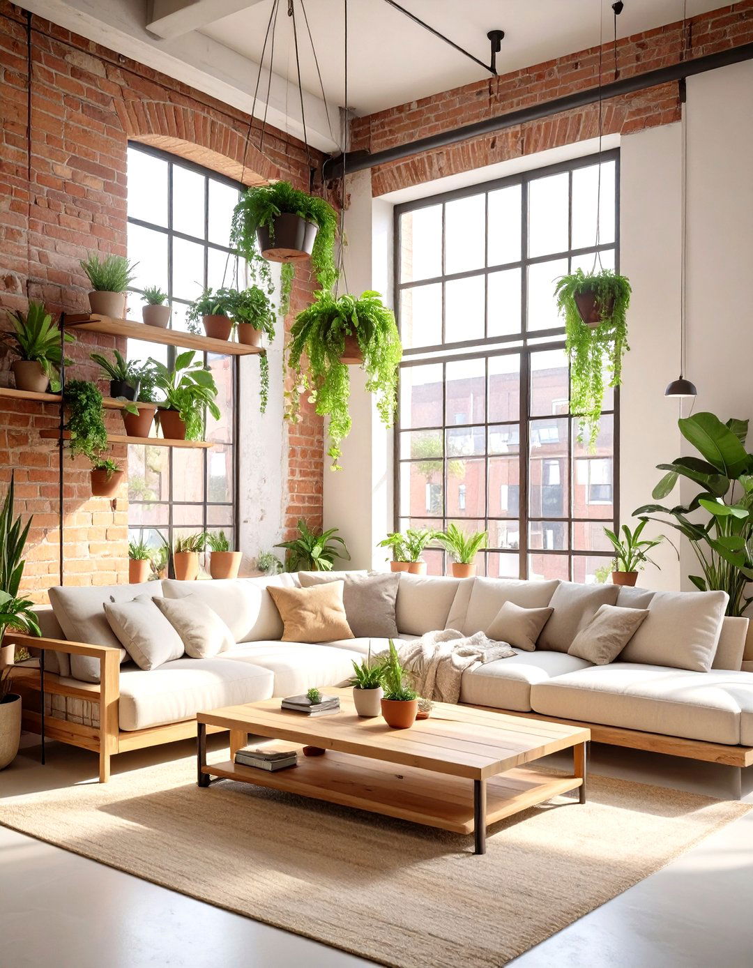 The Biophilic Industrial Living Room - 30 industrial interior design ideas