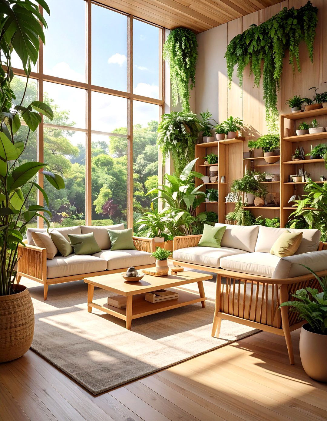 The Biophilic Living Room Oasis - 30 green interior design ideas