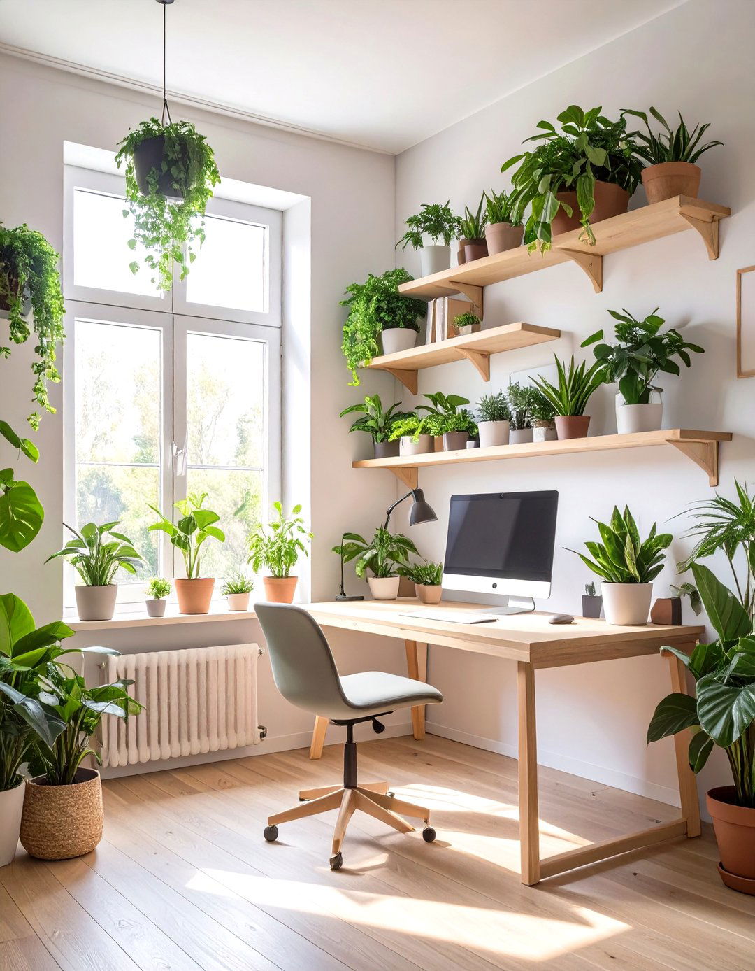 The Biophilic Nature Inspired Office - 30 creative small office interior design ideas