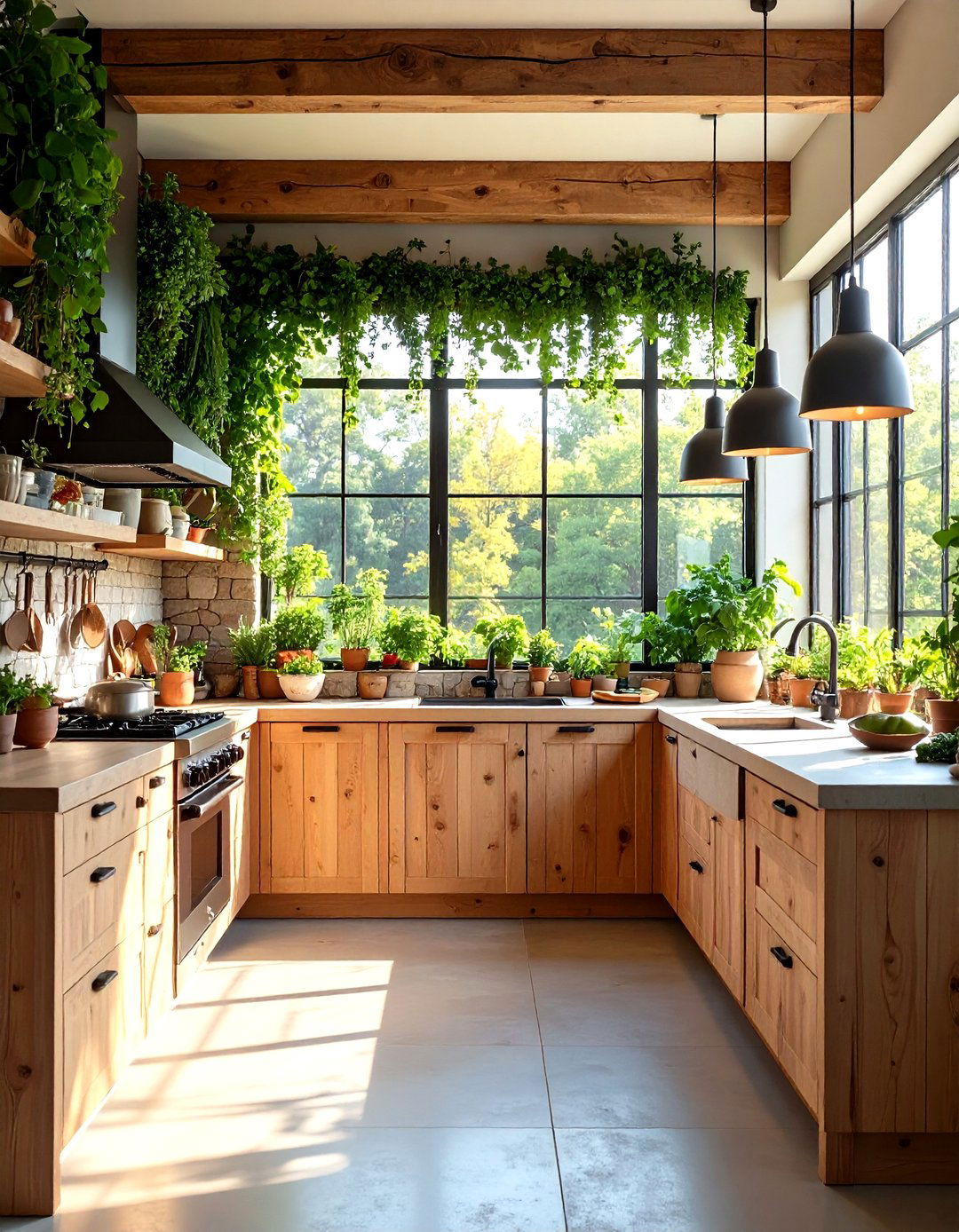 The Biophilic Sanctuary Kitchen - 30 kitchen trends 2023 2025