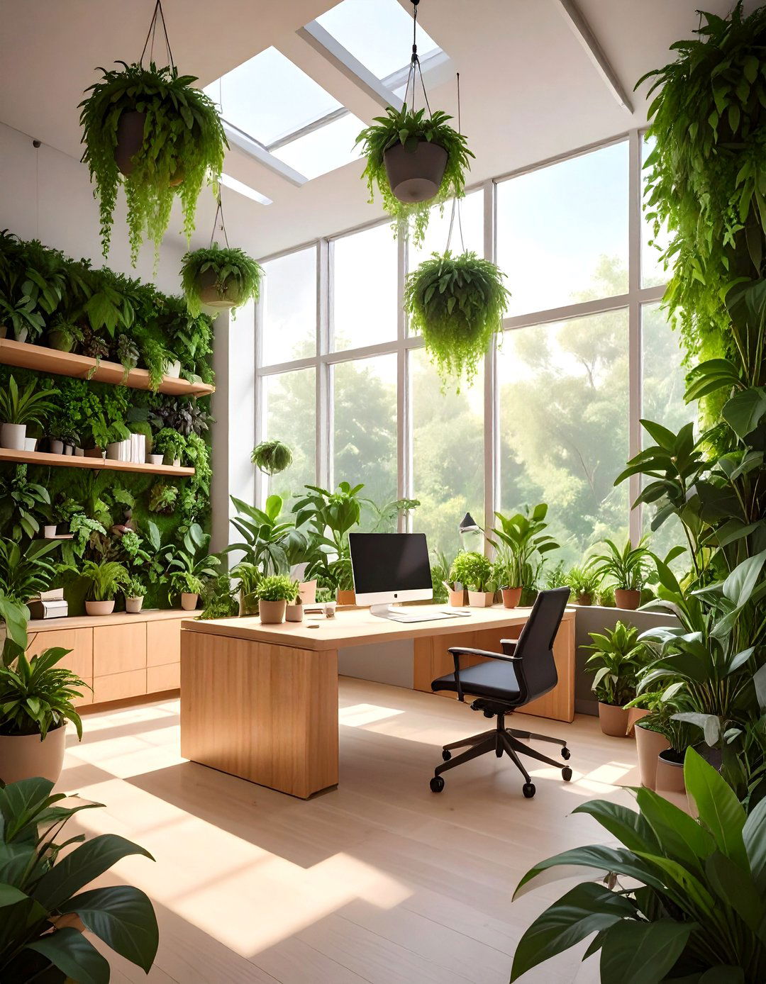 The Biophilic Sanctuary Office - 30 office decor inspiration
