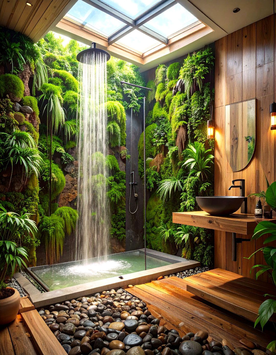 The Biophilic Shower Sanctuary - 30 modern shower ideas