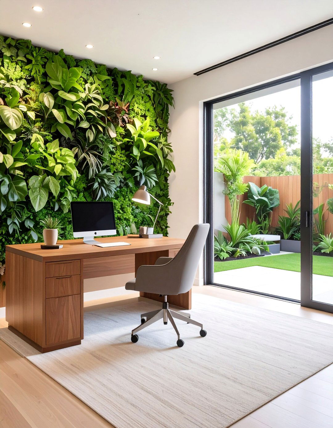 The Biophilic Wellness Home Office - 30 luxury modern home office ideas