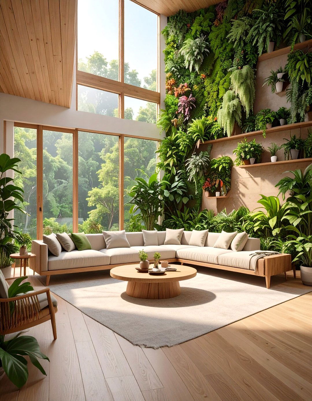 The Biophilic Wellness Living Room - 30 luxury living room ideas