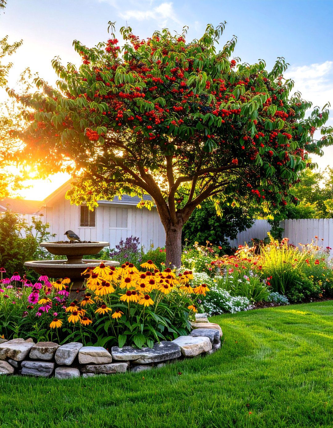 The Bird Lovers Garden - 30 front yard garden ideas