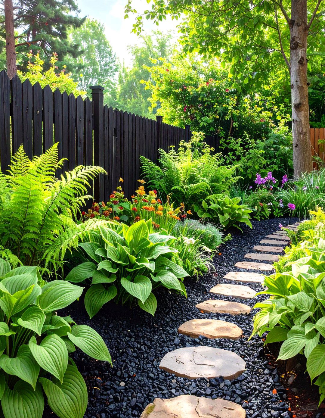 The Black Accented Garden - 30 modern garden ideas