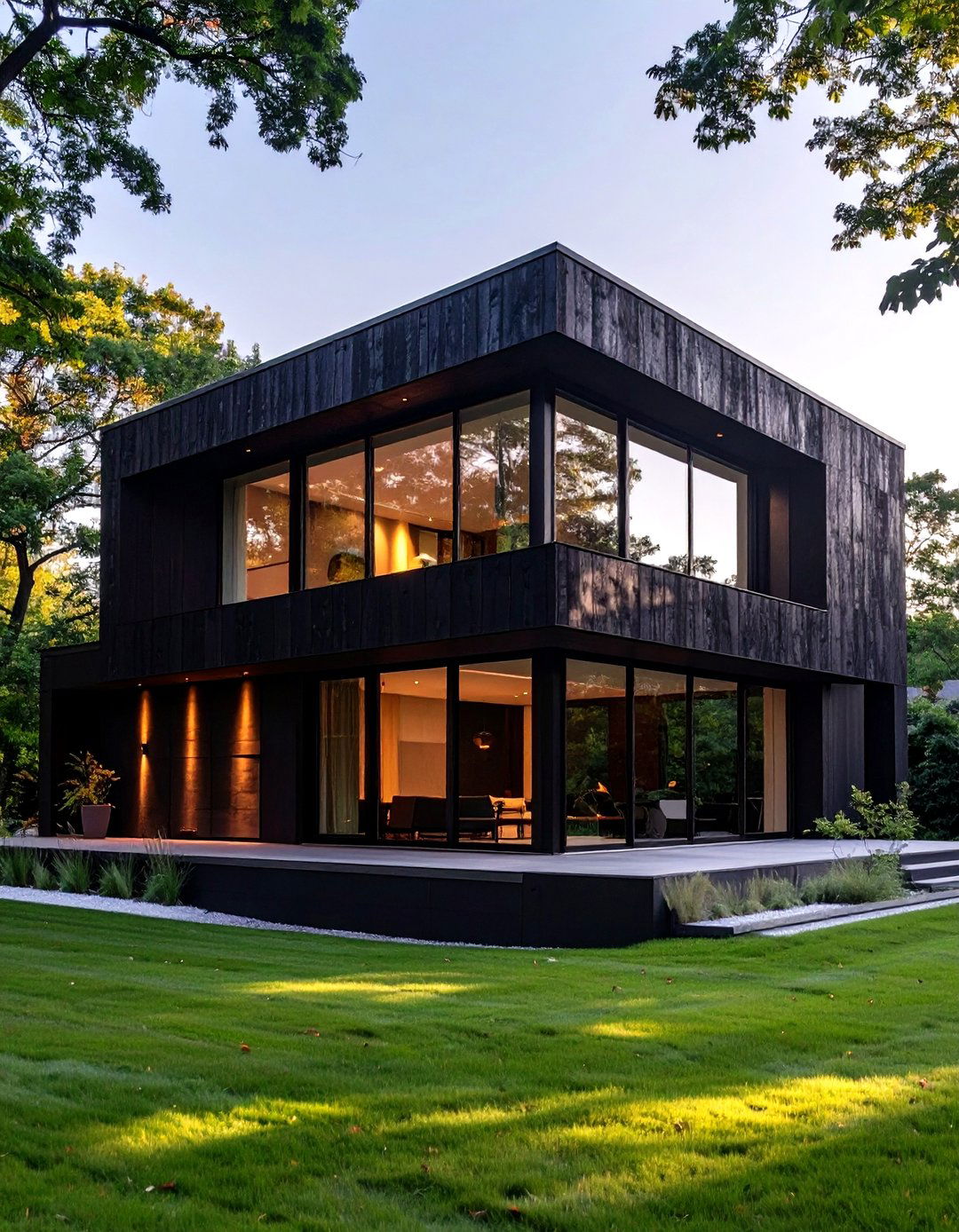 The Black Clad Modern Exterior - 30 contemporary house design ideas