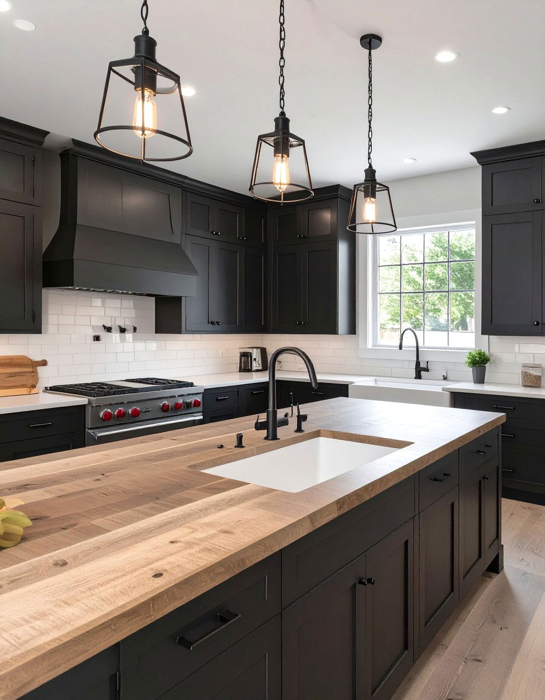 The Black Farmhouse Kitchen - 30 black kitchen ideas