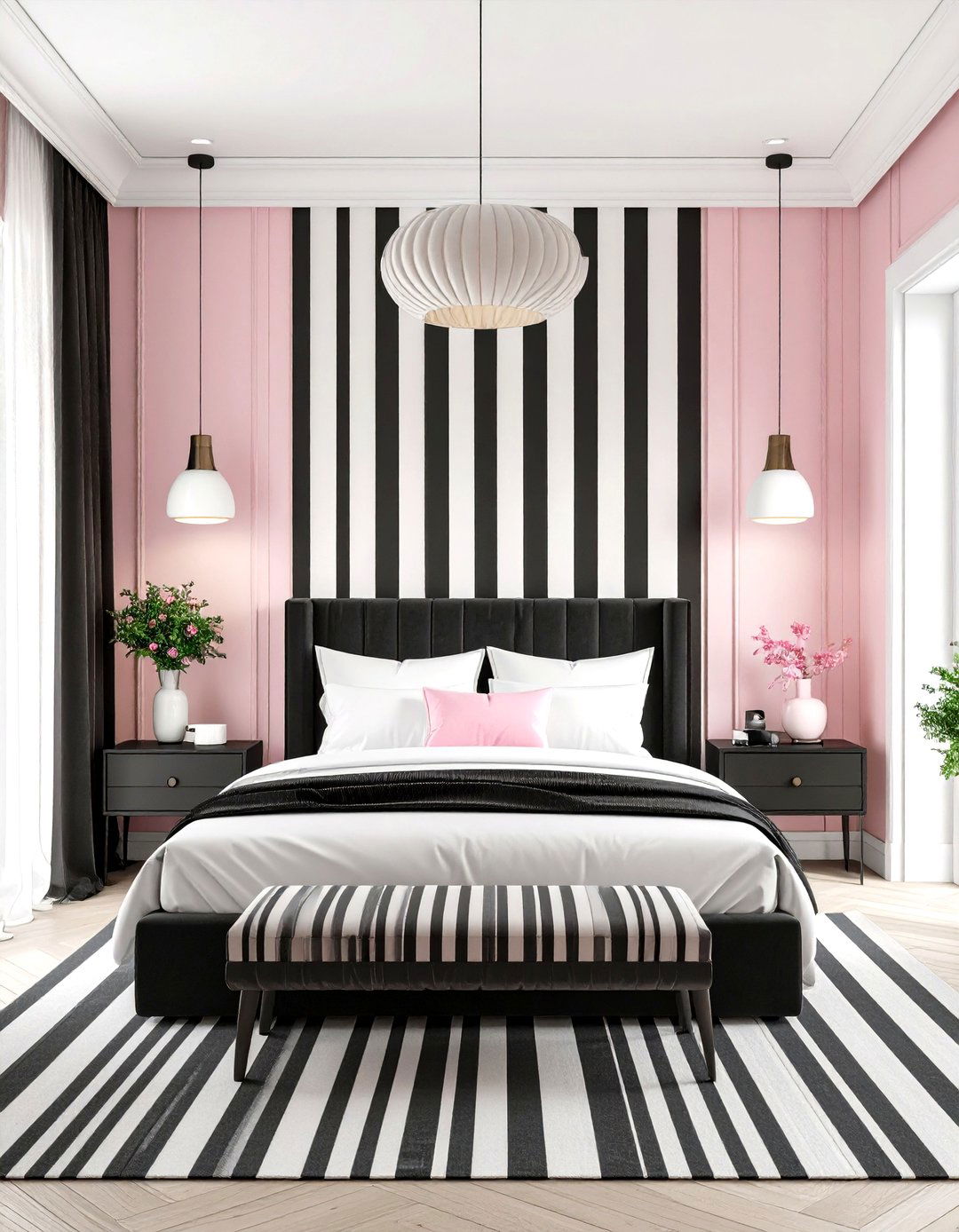 The Black and White Bedroom - 30 girl kids bedroom ideas