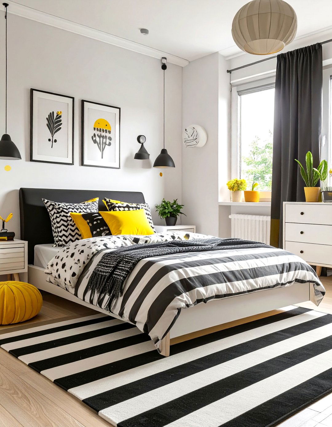 The Black and White Bedroom - 30 kids bedroom ideas