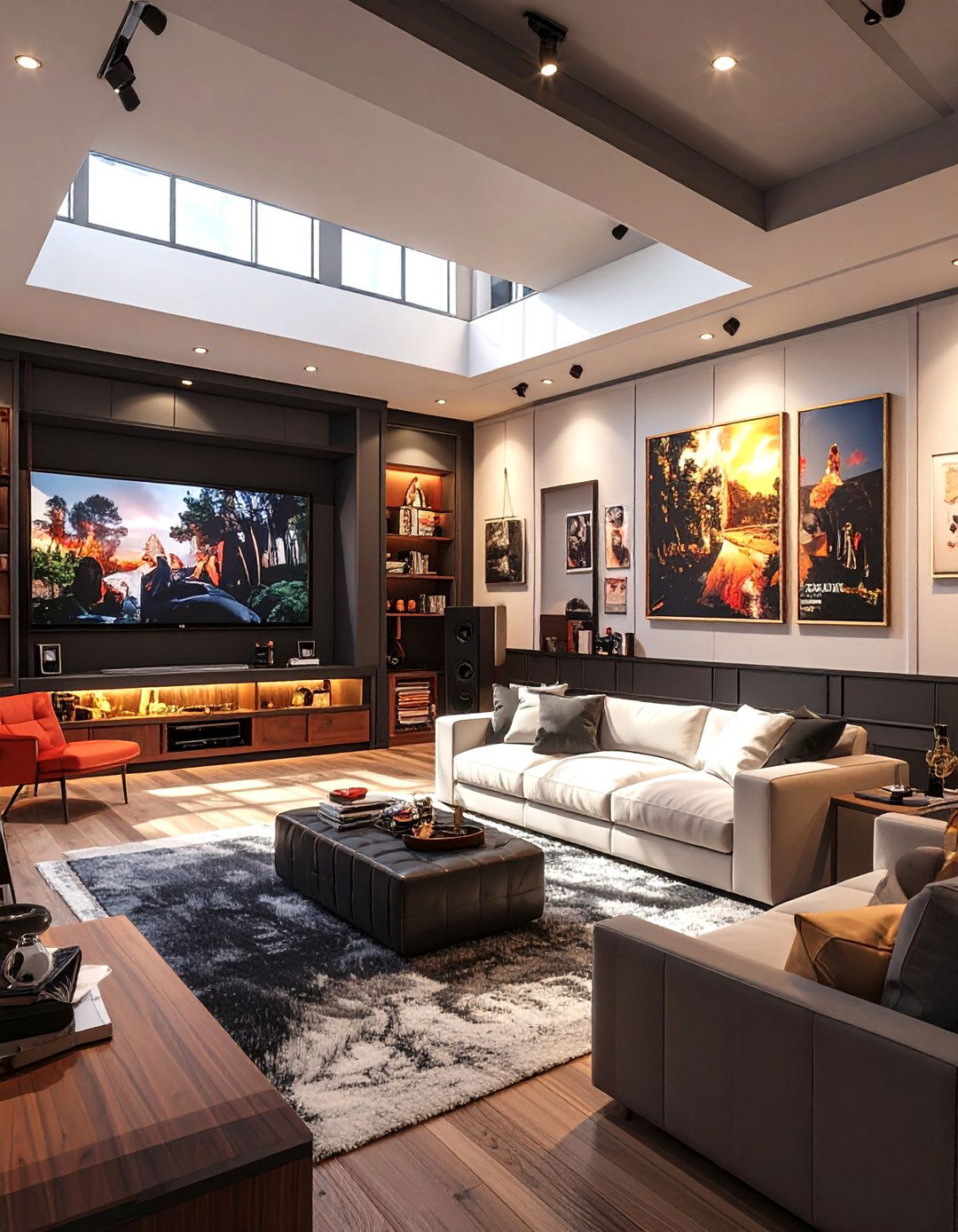 The Black and White Cinema Man Cave - 30 ai man cave design ideas
