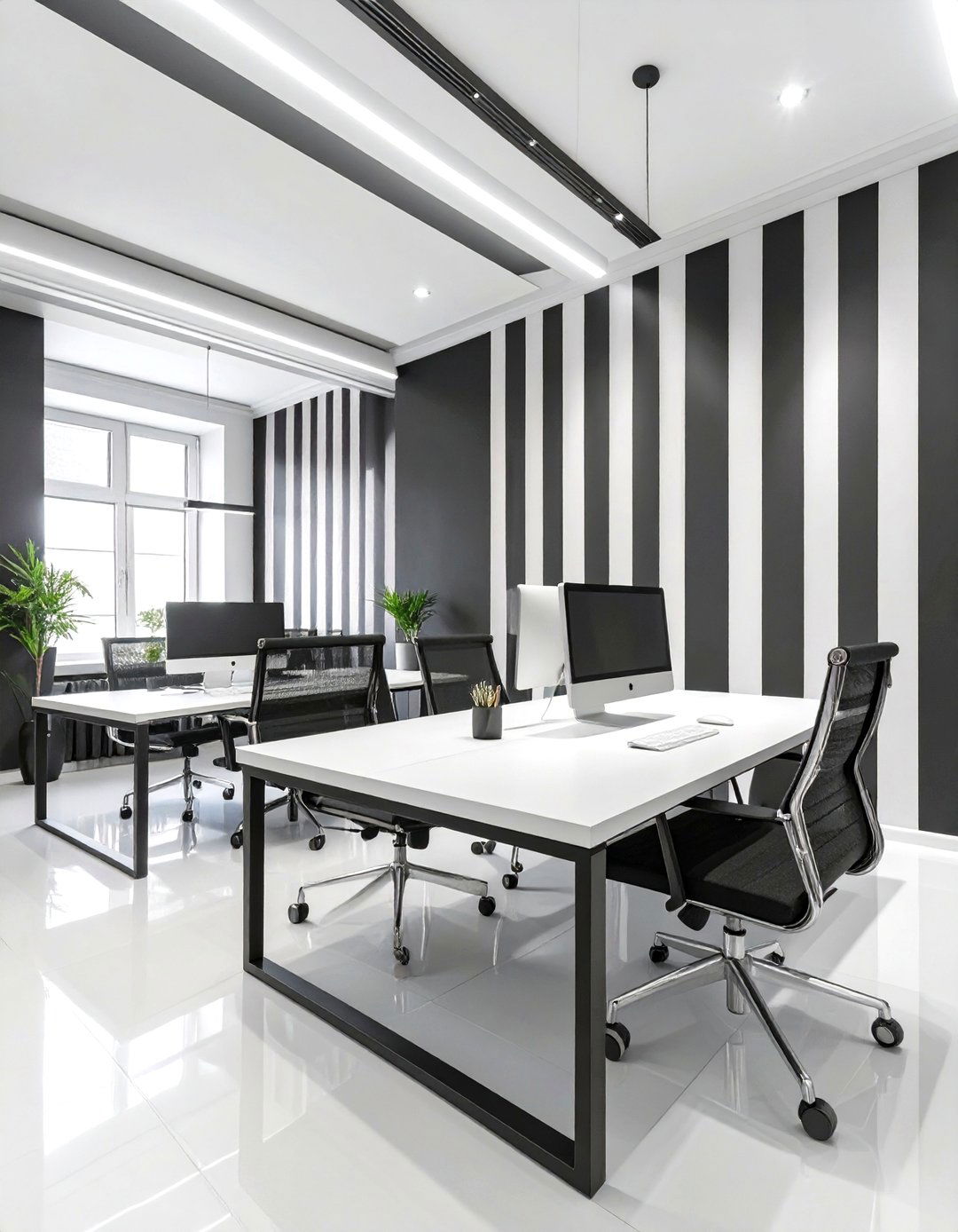 The Black and White Classic Office - 30 cool office ideas
