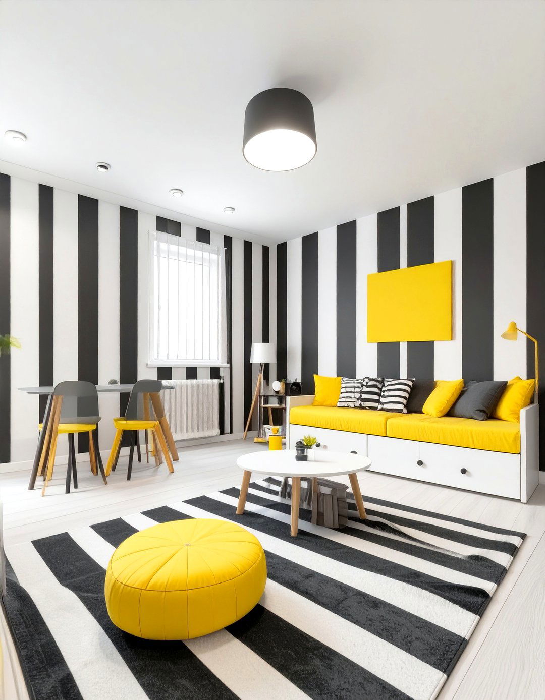 The Black and White Game Room - 30 kids game room ideas