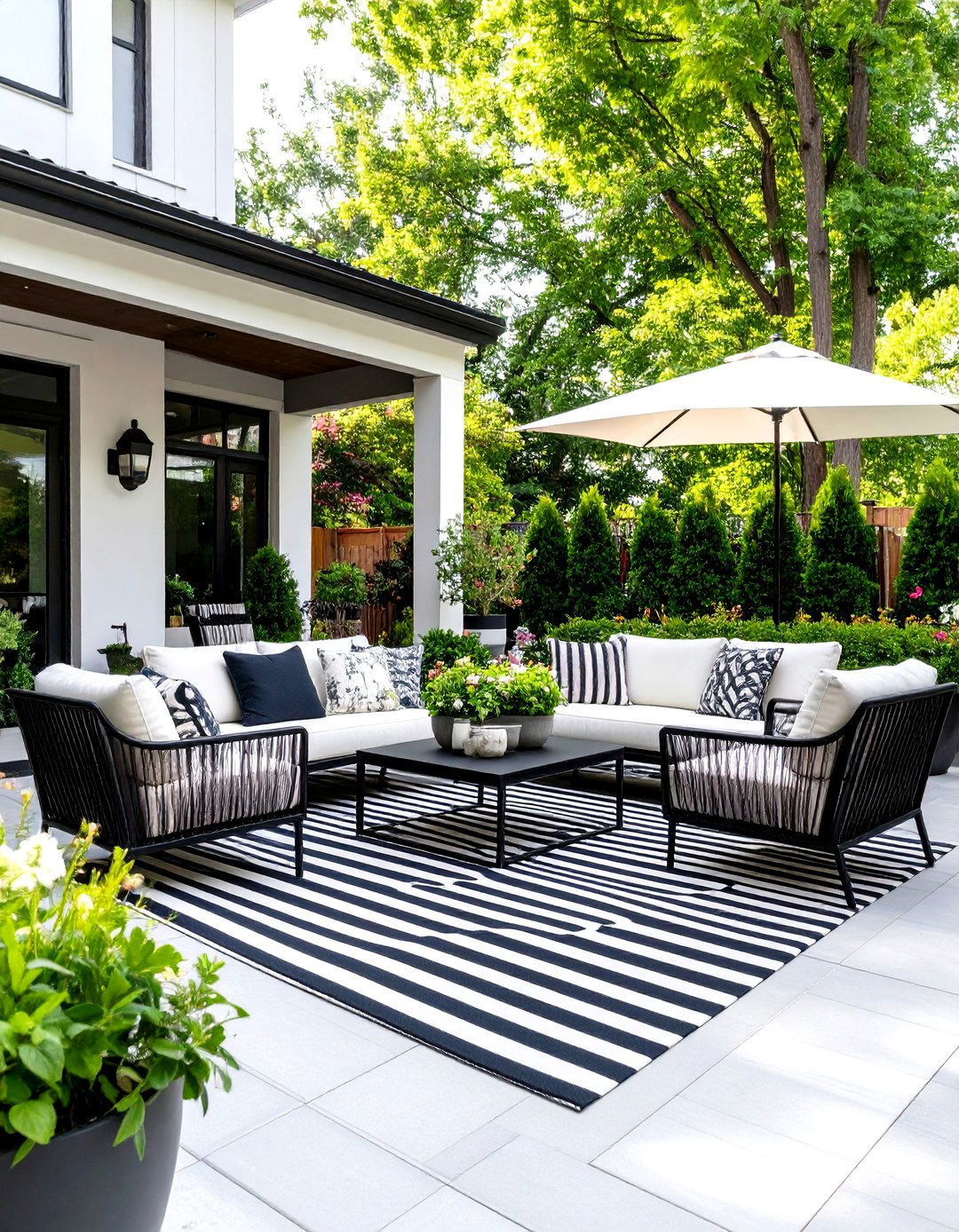 The Black and White Modern Patio - 30 easy patio ideas