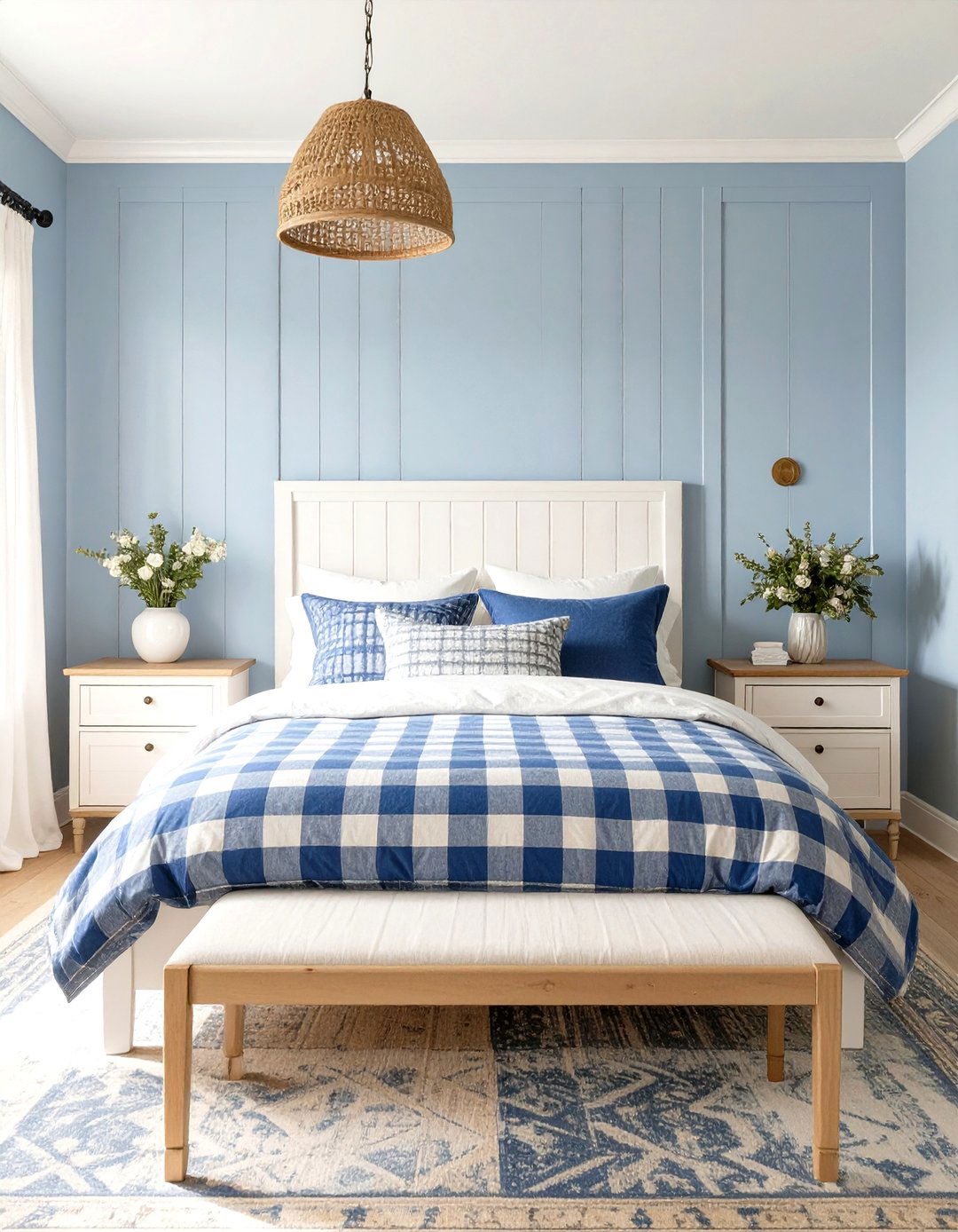 The Blue and White Country Bedroom - 30 country bedroom ideas