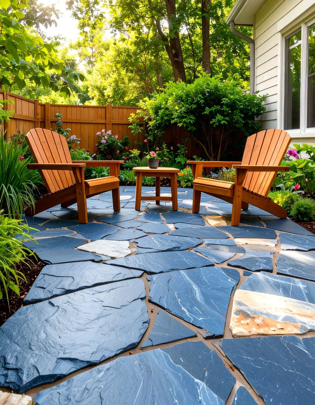 The Bluestone Paver Patio with a Natural Feel - 30 backyard paver ideas