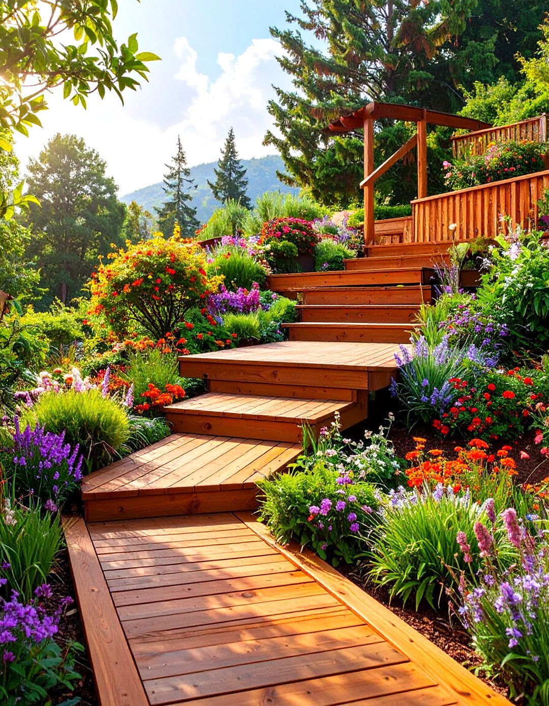 The Boardwalk Inspired Pathway Deck - 30 multi level deck ideas
