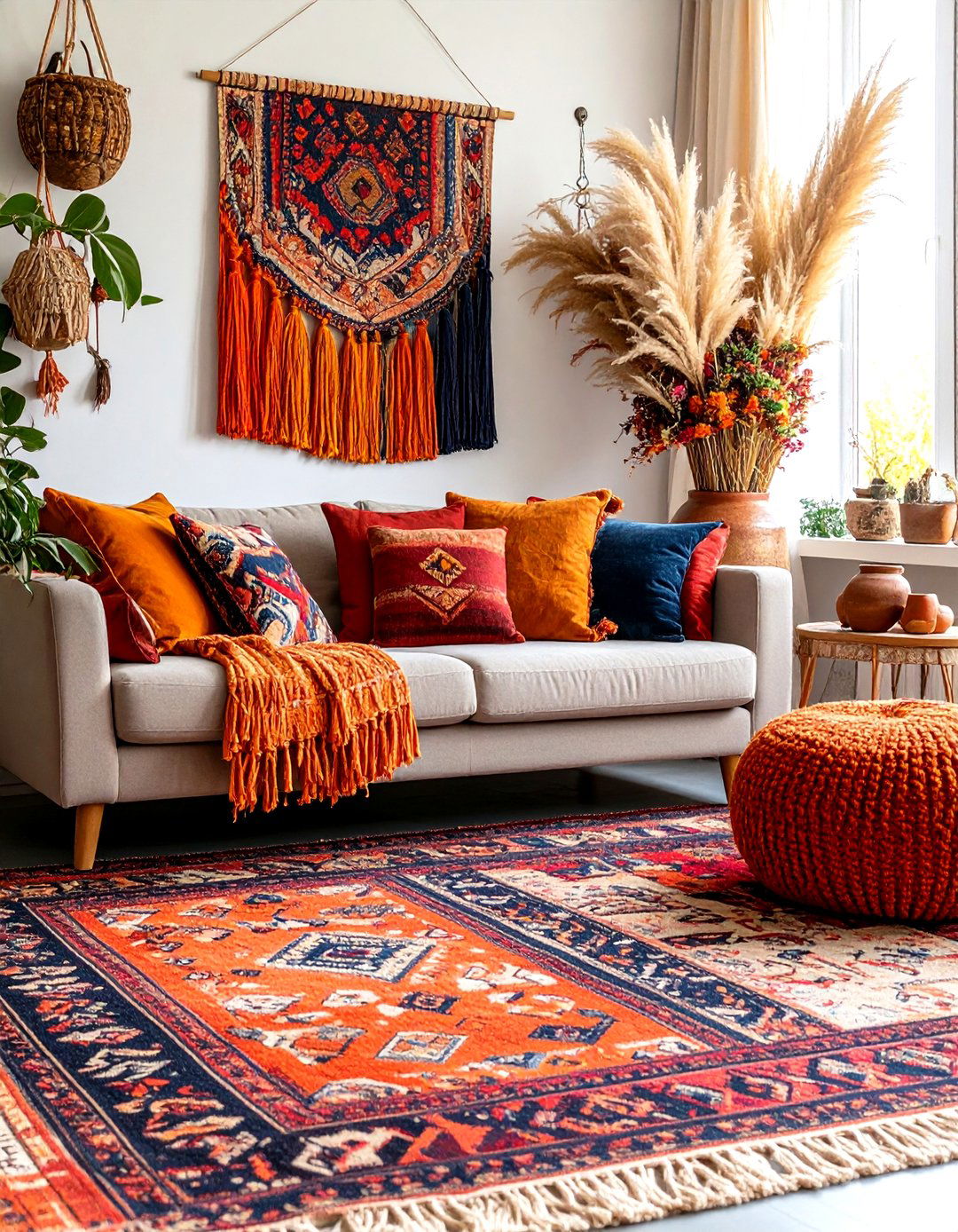 The Bohemian Autumn Sanctuary Living Room - 30 living room fall decor ideas