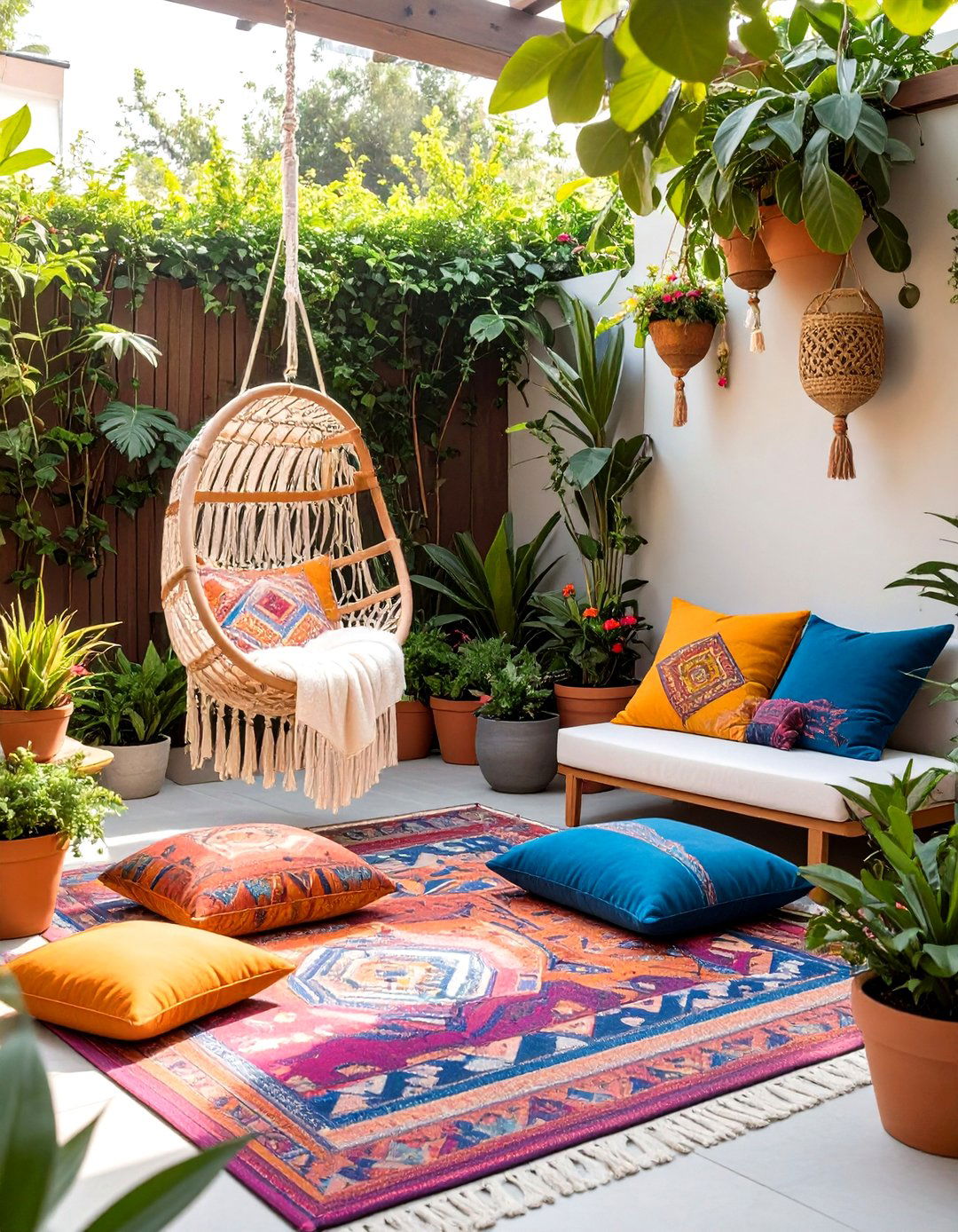 The Bohemian Chic Backyard Lounge - 30 backyard renovation ideas